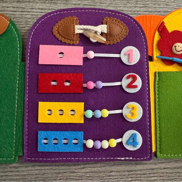 Busy Book for Toddlers 1-3, giraffe felt busy quiet book Montessori Sensory Toy - Picture 6 of 6